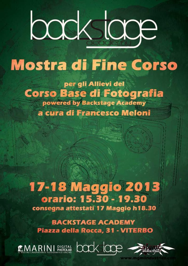 Locandina della mostra di fine corso